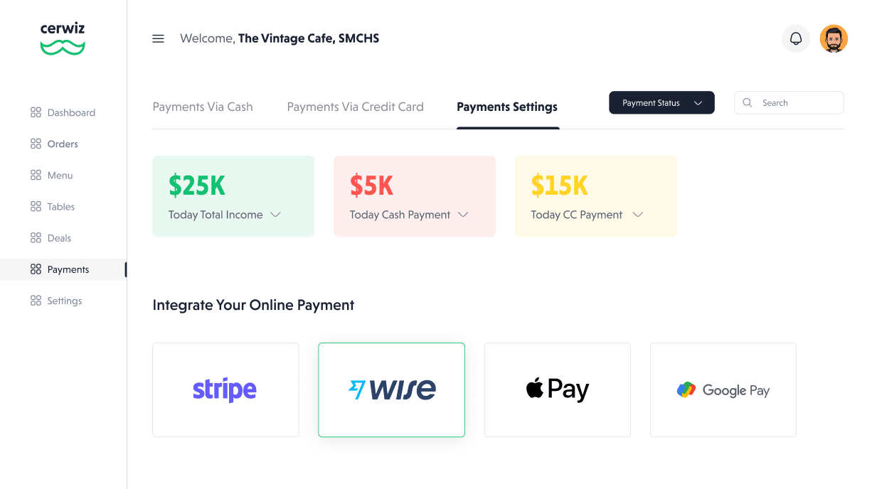 Payments Settings