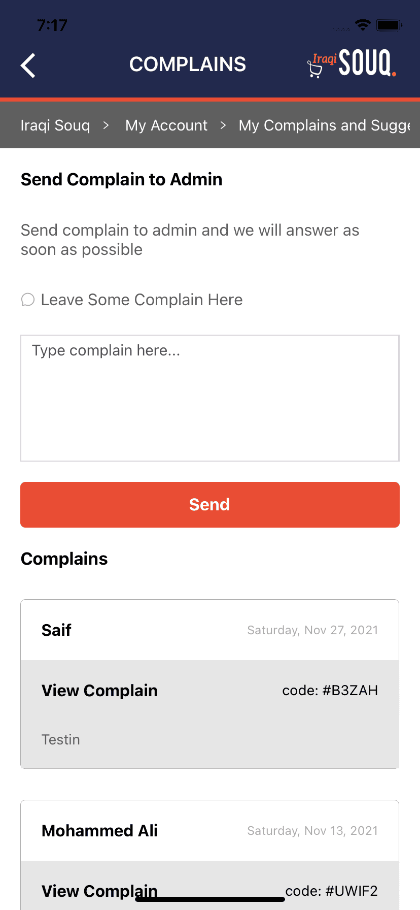 Complains
